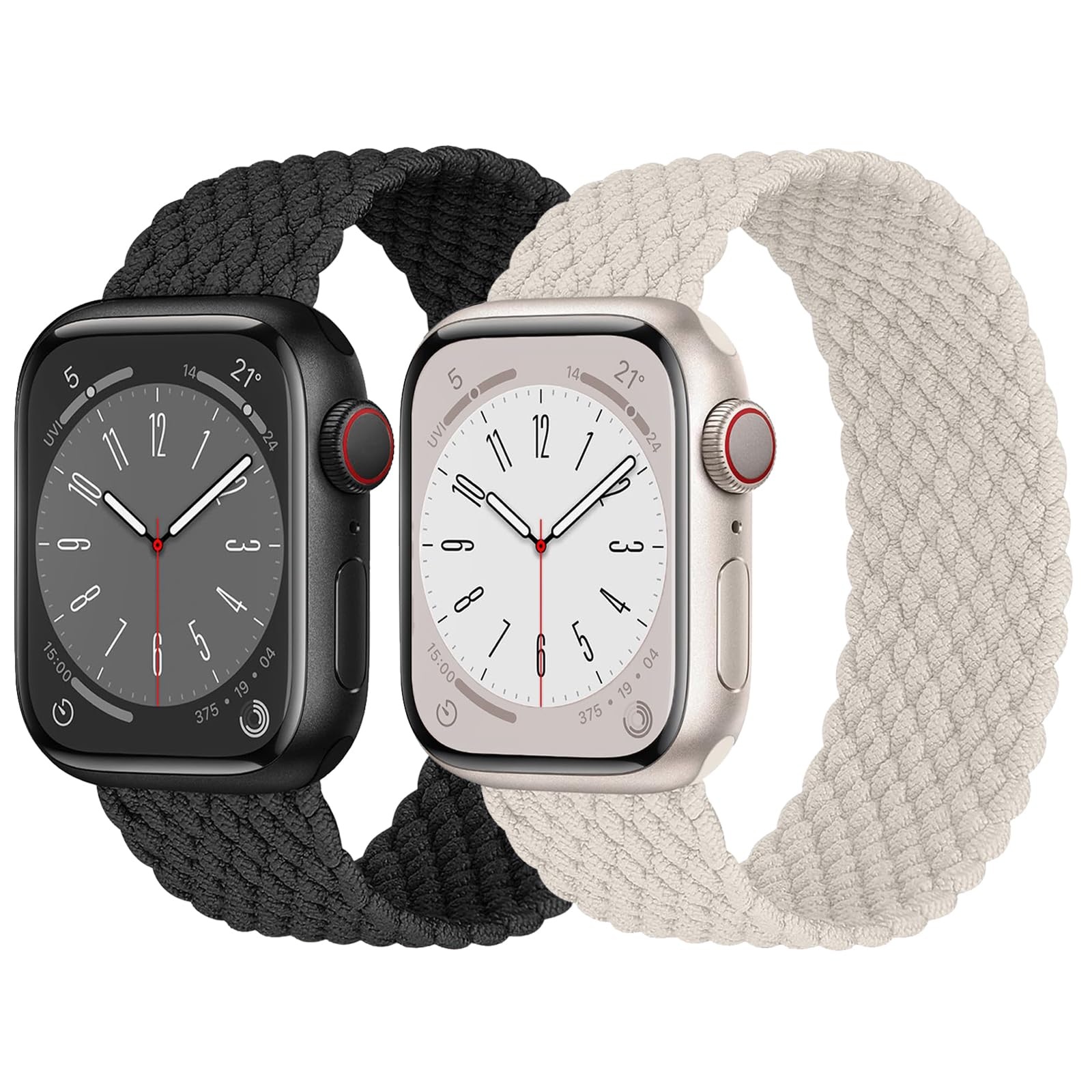 Amazon.com: 2 Pack Braided Solo Loop For Apple Watch Band 40mm